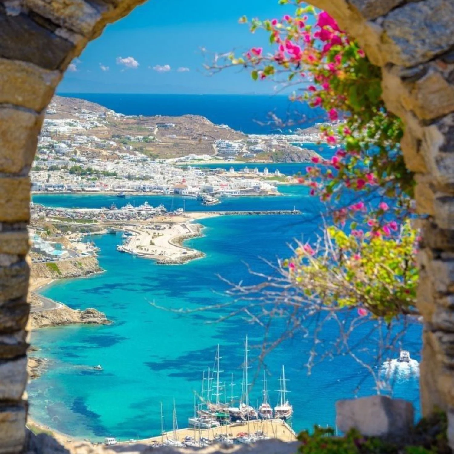 Departure from Mykonos or Athens